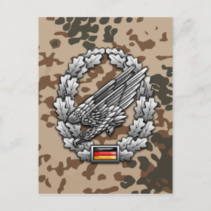 Fallschirmjägertruppe Barettabzeichen Vykort