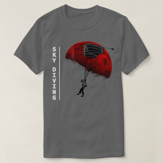 Fallskärande skydyving fallskärm skydiver 1 t shirt (Design framsida)