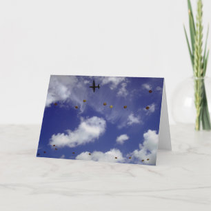 Fallskärm hoppar från Dakotas, flygburna divisione Kort