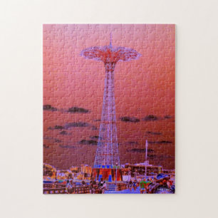 Fallskärm Jump Psychedelic Jigszle Puzzle Pussel