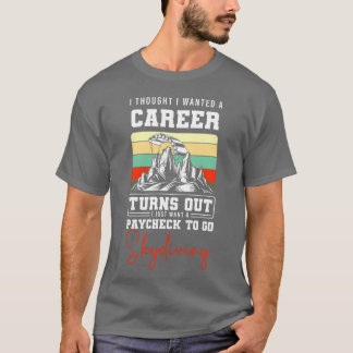 Fallskärm Parasailing Hopp Luft Sport retro T Shirt