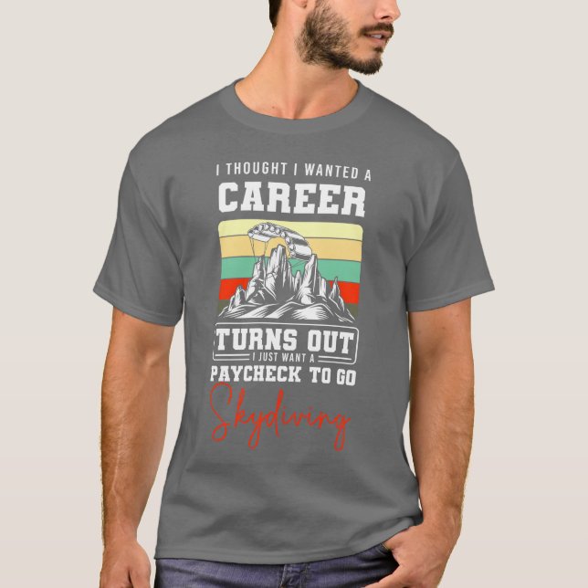 Fallskärm Parasailing Hopp Luft Sport retro T Shirt (Framsida)