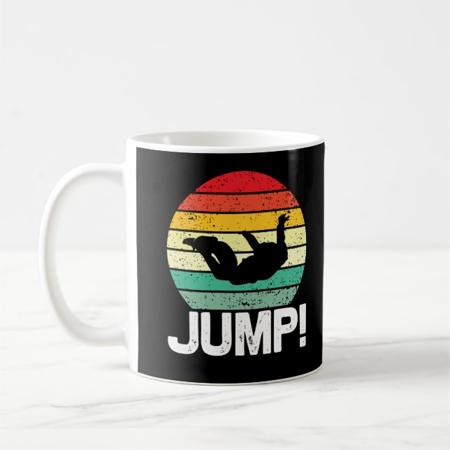 Fallskärm Retro Airplan Adrenaline Skydiver Kaffemugg (Vänster)