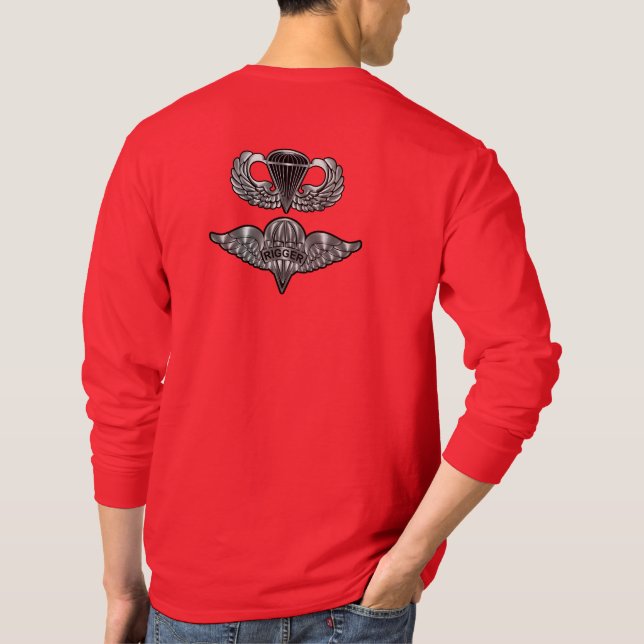 Fallskärm Rigger (AIRBORNE) T Shirt (Baksida)