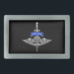 Fallskärm Rigger Bälte Buckle<br><div class="desc">Visning ditt pride i våra hängivna Fallskärm Riggers! Denna uteslutande designade konstform gör en underbar gåva till alla som tjänstgör eller har tjänstgjort i flygburna regerande enheter! Unik designad gåva till vem som helst som tittar för den speciella gåvan till armén eller den civila skolan Studenten, befordran, återupptagning, pension, PCS,...</div>