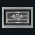 Fallskärm Rigger Bälte Buckle<br><div class="desc">Visning ditt pride i våra hängivna Fallskärm Riggers! Denna uteslutande designade konstform gör en underbar gåva till alla som tjänstgör eller har tjänstgjort i flygburna regerande enheter! Unik designad gåva till vem som helst som tittar för den speciella gåvan till armén eller den civila skolan Studenten, befordran, återupptagning, pension, PCS,...</div>