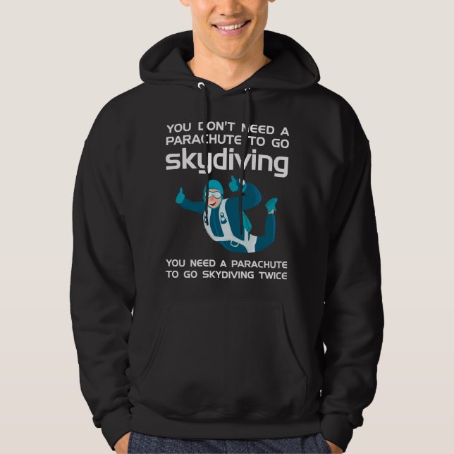 Fallskärm Skydiving Hoodie (Framsida)