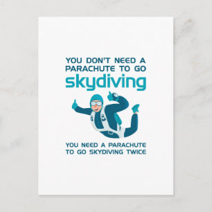 Fallskärm Skydiving Vykort