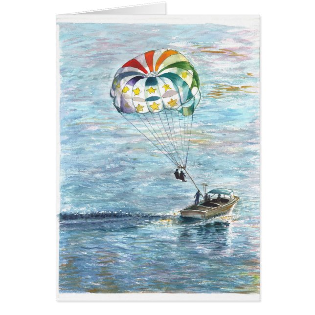 Fallskärmsegling? Hälsningskort (Framsidan)