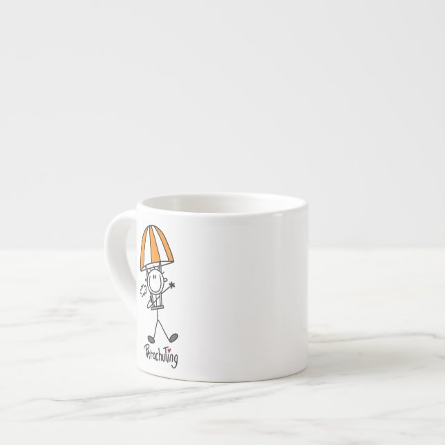 Fallskärmsfigur i stavform espressomugg (Framsida vänster)
