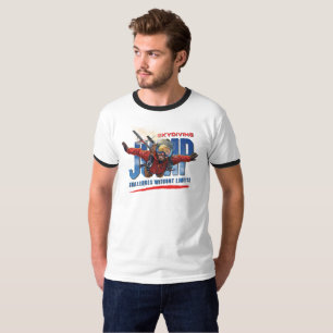 Fallskärmshopp - Känn Frihet Över Molnen Herrrin T Shirt