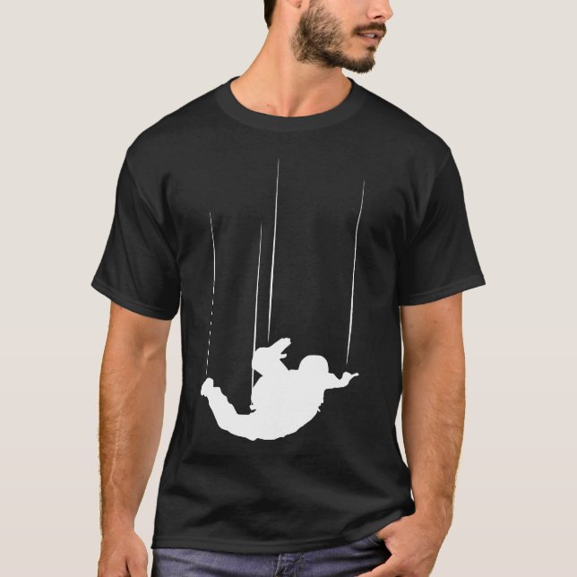 Fallskärmshopp och fritt fall t shirt (Framsida)
