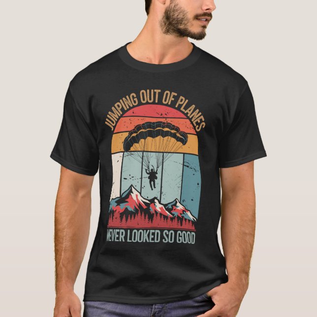 Fallskärmshopp T Shirt (Framsida)