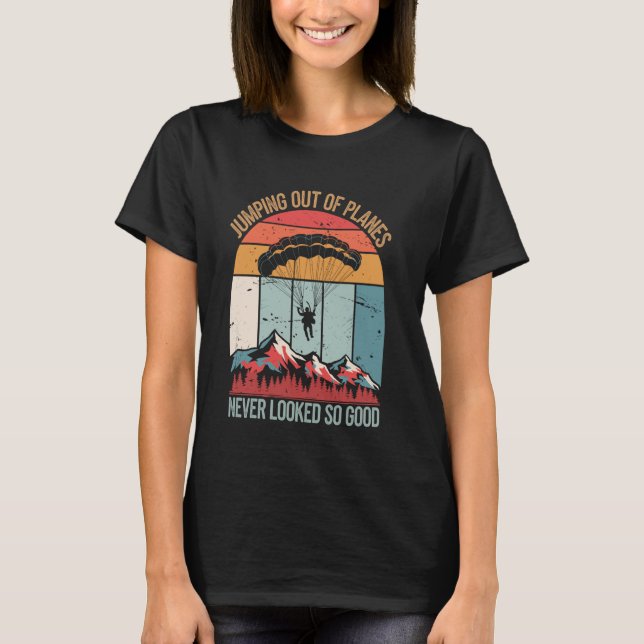 Fallskärmshopp T Shirt (Framsida)