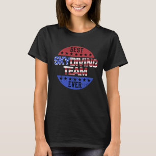 Fallskärmshopp Team Självständighetsdag Patriotisk T Shirt