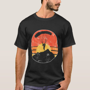 Fallskärmshopp Vintage Paragliding Fallskärm Premi T Shirt