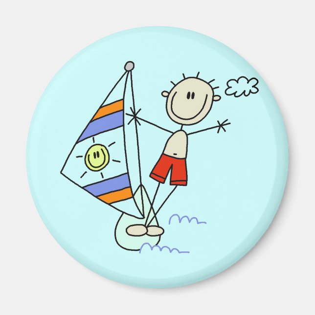 Fallskärmshoppande Pinnefigur Magnet (Framsidan)