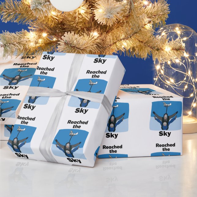 Fallskärmshopparen Nådde Himlen Fallskärmshoppare Presentpapper (Helgdagar)