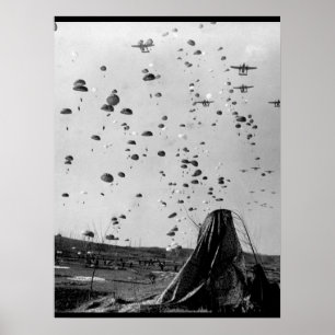 Fallskärmsjägare av den 187. RCT_Waren avbildar Poster