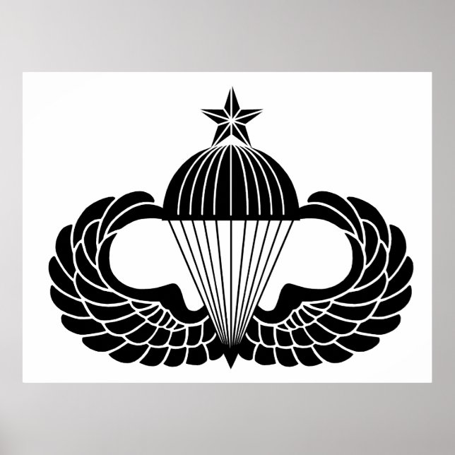 Fallskärmsmärket, Senior Poster (Framsidan)