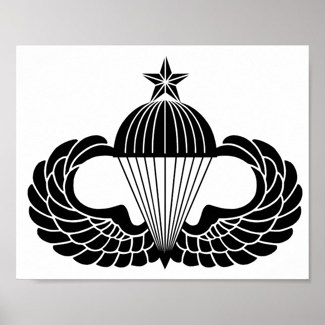 Fallskärmsmärket, Senior Poster (Framsidan)