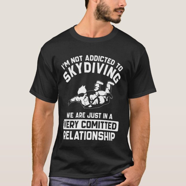 Fallskärmsutrustning - Söt Rolig Fallskärmshoppare T Shirt (Framsida)