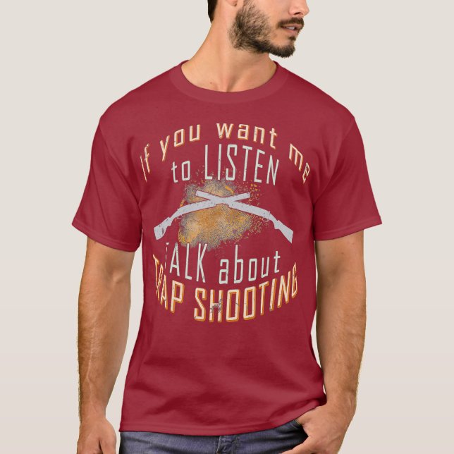 Fällskjutning Shirt Funny Target Clay Pigeon T (Framsida)