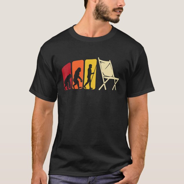Fallstol Camping Tält Camping Ordförande Kärlek T Shirt (Framsida)