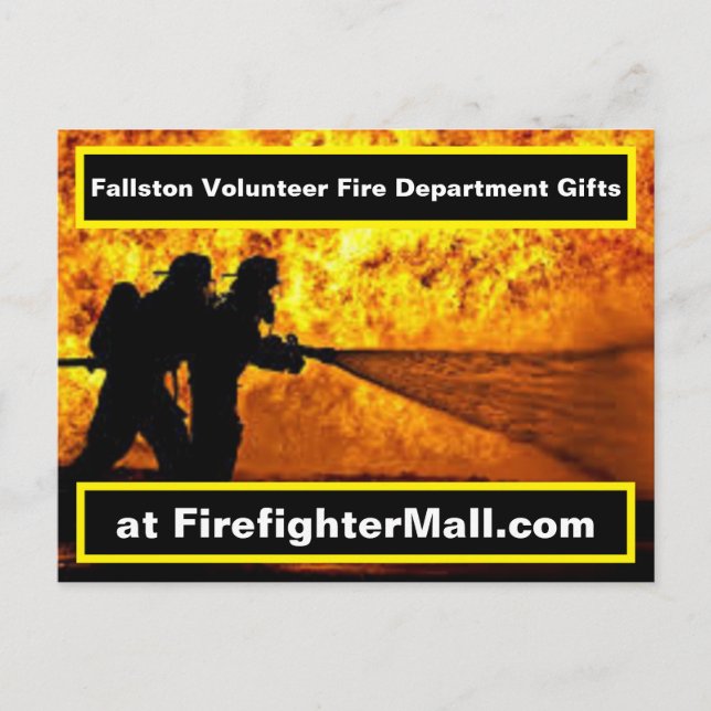 Fallston Volunteer Fire Department vycard Vykort (Framsida)