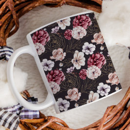 Fallstuds Thanksgiving av jordbrukshus Lila Guld Kaffemugg