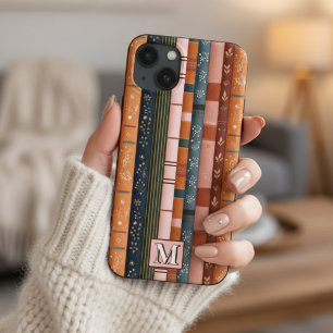 Fallväska med färgad kantad monogram