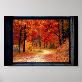 Fallvy i ramläge poster