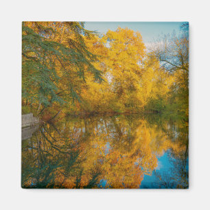 Fallvy över Azay le Rideau Loire Valley Frankrike Magnet