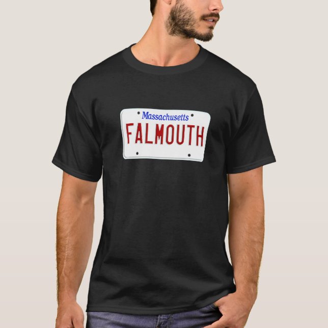 Falmouth Cape Cod Boston Massachusetts Registrerin T Shirt (Framsida)