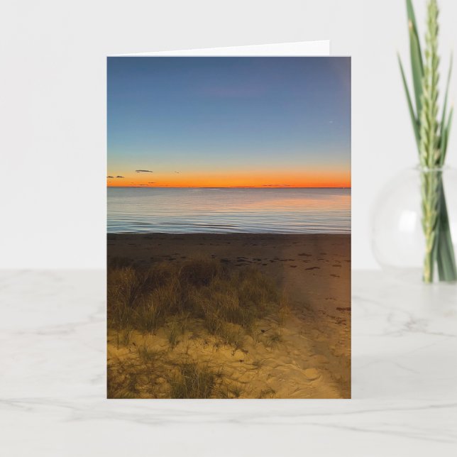 Falmouth Cape Cod Sunset Greeting Card Kort (Framsida)