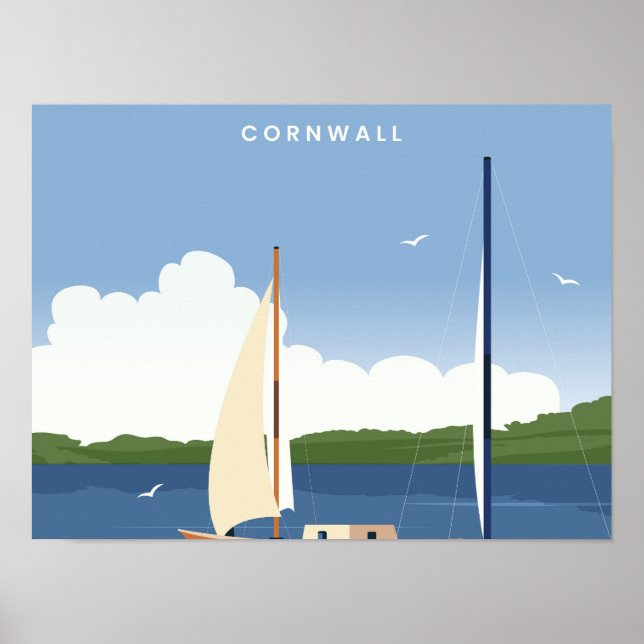 Falmouth Cornwall Poster (Framsidan)