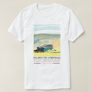 Falmouth Cornwall-reseaffisch T Shirt