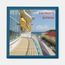 Falmouth Cruise Pier Borzed Magnet