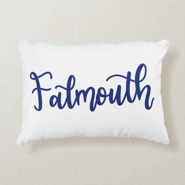 Falmouth Daety Scripts Pillow Prydnadskudde (Framsidan)