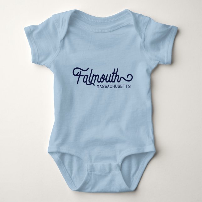 Falmouth Massachusetts Baby Bodykostym T Shirt (Framsida)