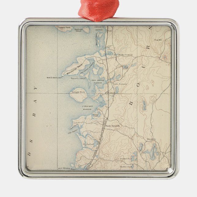 Falmouth, Massachusetts Julgransprydnad Metall (Framsidan)