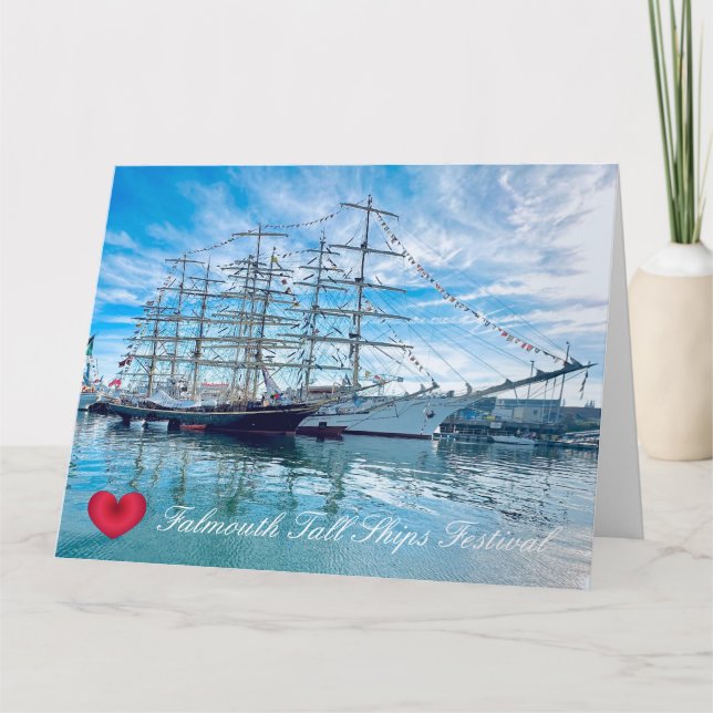 FALMOUTH TALL SHIPS FESTIVAL Cornwall Foto Kort (Framsida)