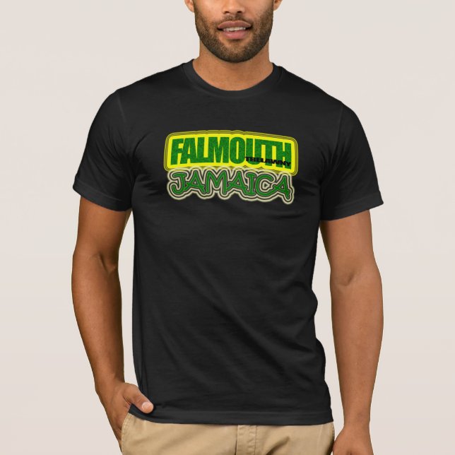 Falmouth Trelawny Jamaica T-tröja T-shirt (Framsida)
