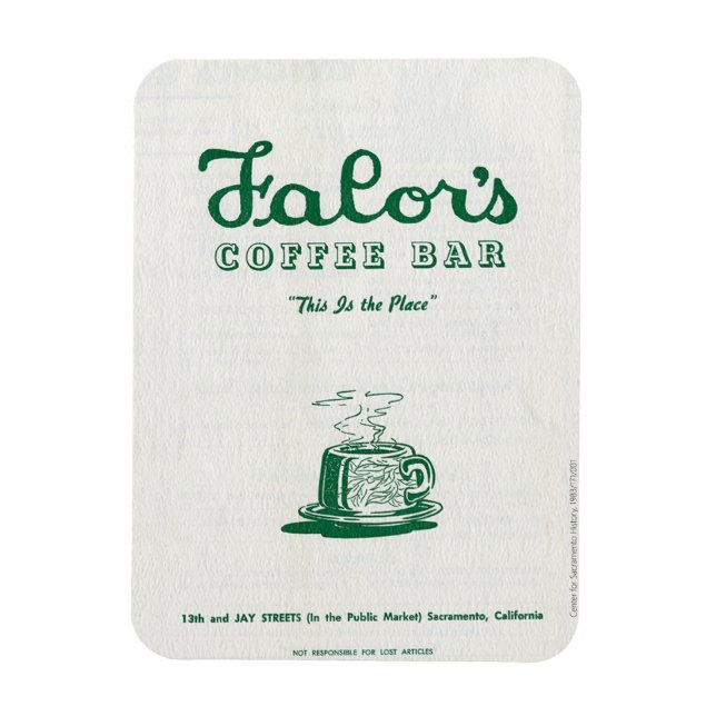Falor's Coffee Pub Menu Magnet (Vertikal)