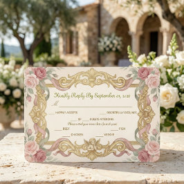 Fals bladguld Barock Rokoko Blommig OSA Kort