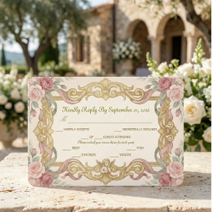 Fals bladguld Barock Rokoko Blommig OSA Kort