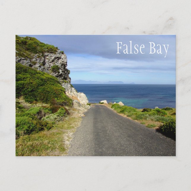 False Bay, Capetown, South Afrika Vykort (Framsida)