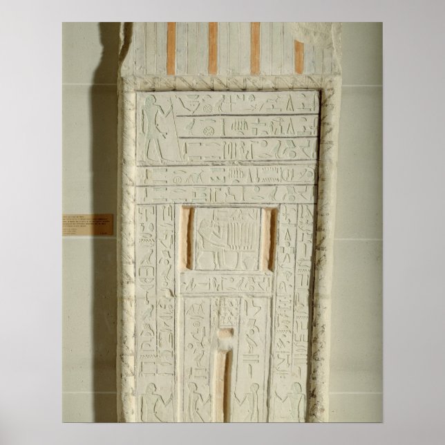 False door of Sheshi, c.2300-2200 BC (målad kalk) Poster (Framsidan)