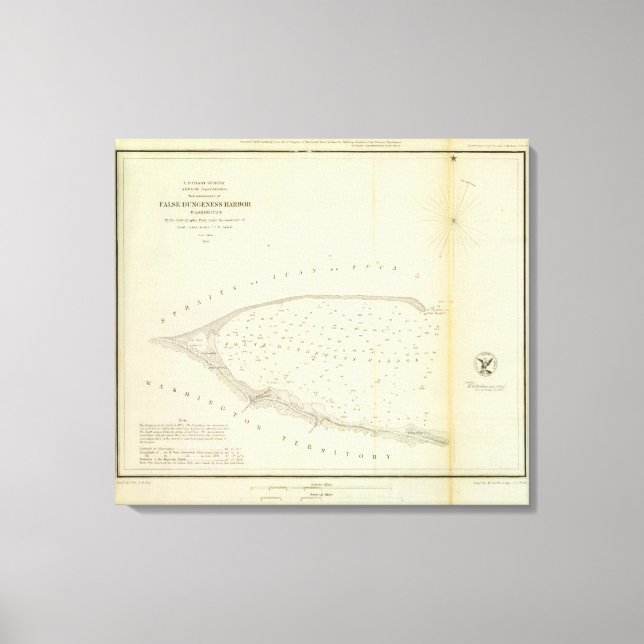 False Dungeness Harbour, Tvätta Canvastryck (Framsida)