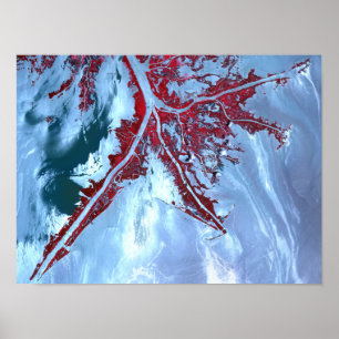 False färg satellit poster